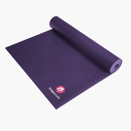 Коврик для йоги iyogasports Pro Travel, 183*61*0,2 см, фиолетовый, прочный, нескользящий