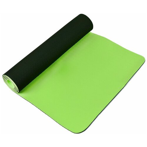 Коврик для йоги CLIFF TPE (1830*610*6мм), темно-зеленый