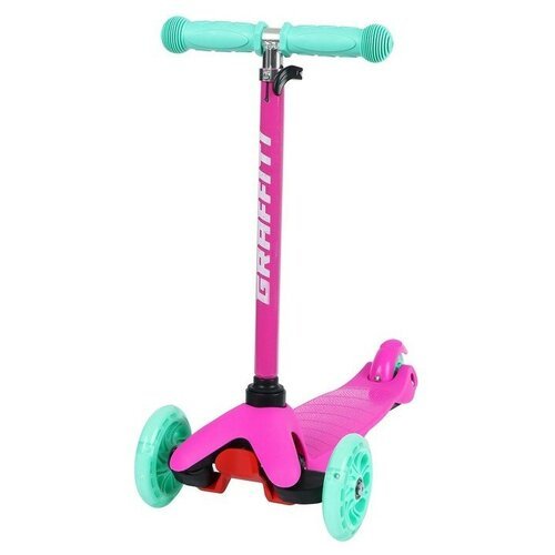 Детский 3-колесный самокат GRAFFITI 7350630/7350631, розовый