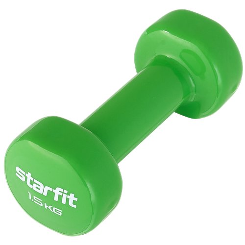 Гантель виниловая Starfit Db-101 1,5 кг, зеленый.