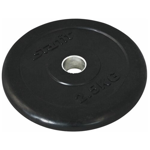 Диск обрезиненный STARFIT BB-202 2.5 кг. d=26 мм. стальная втулка. черный 1/8;