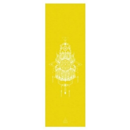 Коврик для йоги Чакра Манипура желтая 185х60х0,45