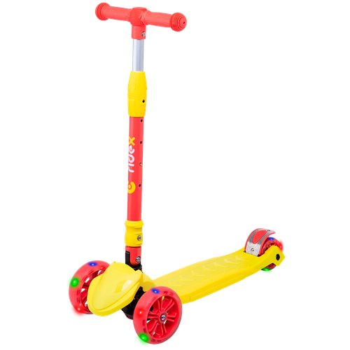 Детский 3-колесный городской самокат Ridex Bunny, желтый/красный
