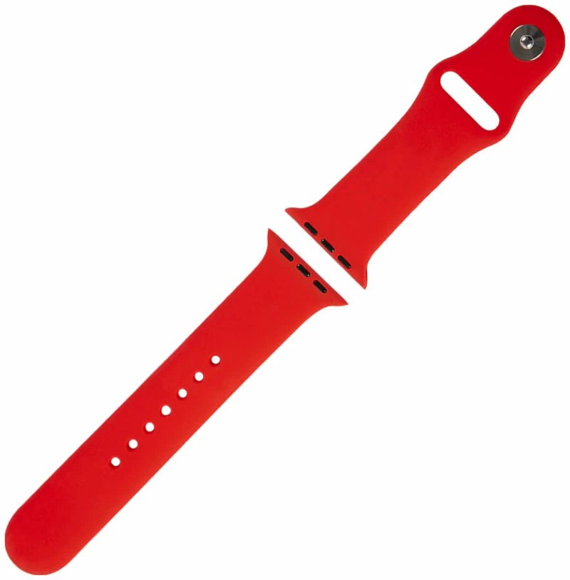 Ремешок Red Line силиконовый для Apple Watch – 42/44 mm (S3/S4/S5/SE/S6), красный УТ000027231