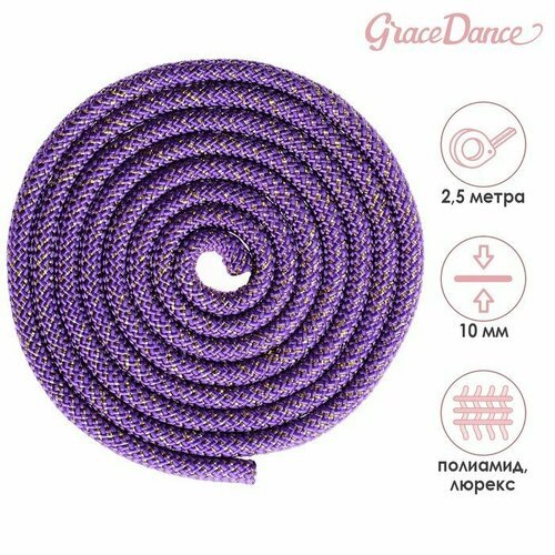 Скакалка для художественной гимнастики Grace Dance, 2,5 м, цвет фиолетовый (комплект из 4 шт)
