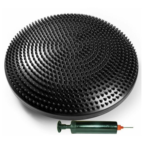 Диск массажный балансировочный Rekoy, черный, с насосом, диаметр 33 см