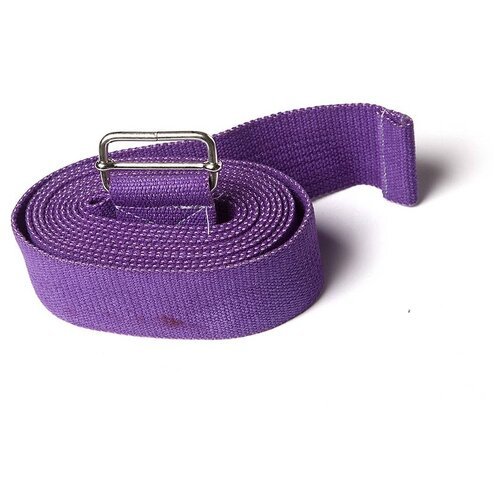 Ремень для йоги RamaYoga Де люкс хлопковый, фиолетовый, длина 270 см