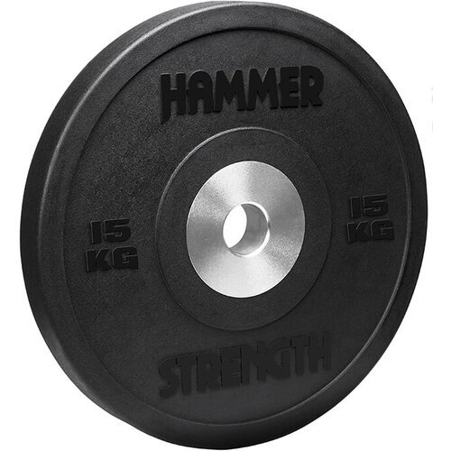Диск обрезиненный бампированный Hammer Strength, 15 кг