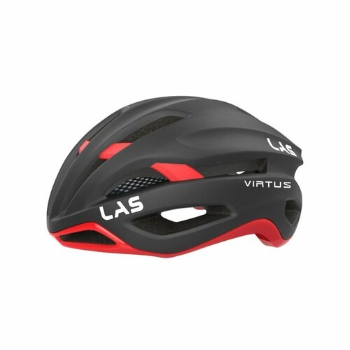Велошлем LAS Virtus Helmets 2020 (LB00020020), цвет Чёрный/Красный, размер шлема S/M (54-59 см)