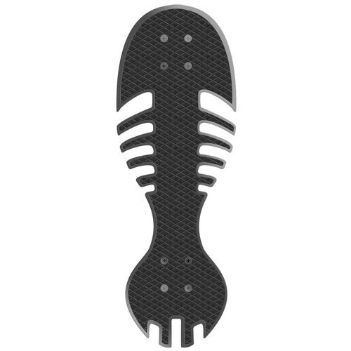 Скейтборд 3-х колесный Zilmer 'Быстрая пиранья-3', 71 см, цвет: чёрный