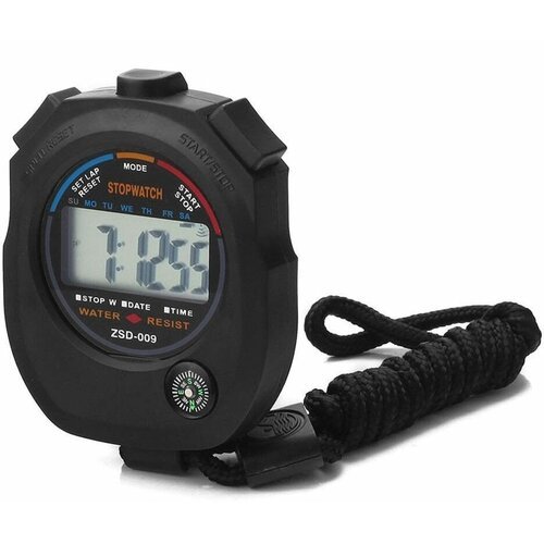 Спортивный водонепроницаемый цифровой секундомер/таймер с датой, временем и функцией будильника