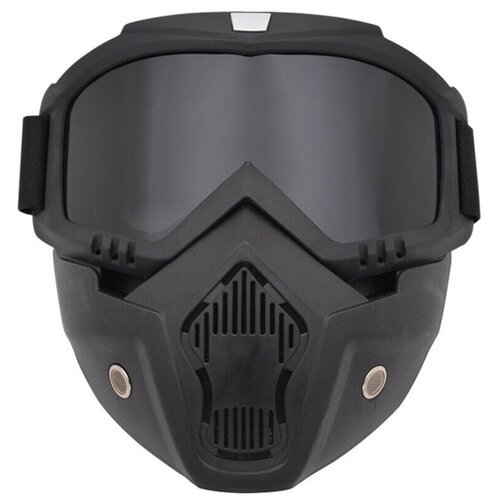 Спортивная ветрозащитная маска с очками, для езды на мотоцикле или активного отдыха, серая
