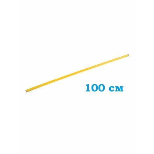 Палка гимнастическая для ЛФК пластиковая Mr.Fox, длина 100 см, желтый