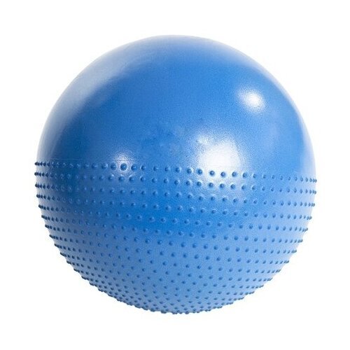 Мяч гимнастический Sportage полумассажный 65 см 900гр (с насосом), Синий