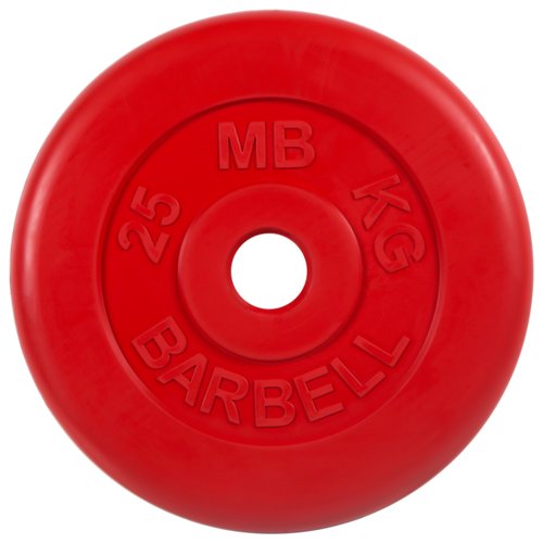 Диск обрезиненный MB Barbell 51 мм, 25 кг MB-PltB51-25