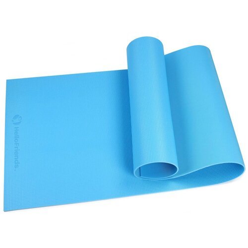 Коврик высокой плотности для йоги SF90 5,5mm 180x60cm, голубой