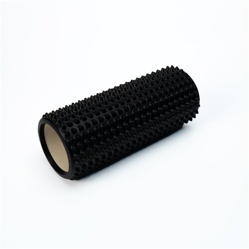 Роллер Sangh, массажный, для йоги, размеры 33 х 12 см, цвет чёрный