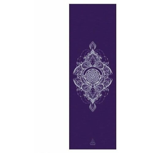 Коврик для йоги Чакра Сахасрара фиолетовая 185х60х0,45