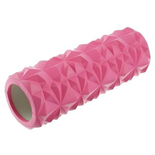 Роллер массажный для йоги 33 х 10 см, цвет розовый 4288701