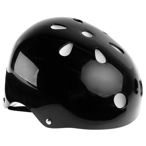 ONLYTOP Шлем защитный детский ONLYTOP OT-S507, обхват 55 см, цвет чёрный