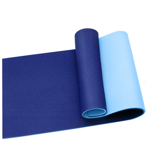 HelloFriends Коврик для фитнеса и йоги Софт 12мм 180x60см, синий, мягкий, толстый, нескользящий