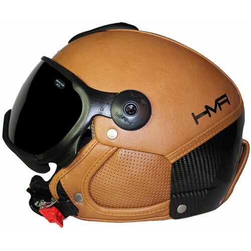 Шлем горнолыжный с визором HMR FIBRA DI CARBONIO VERDE H3+VTS2B