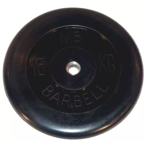 28966-38546 Диск обрезиненный BARBELL MB металлическая втулка 15 кг / диаметр 26 мм, MB-PltB26-15