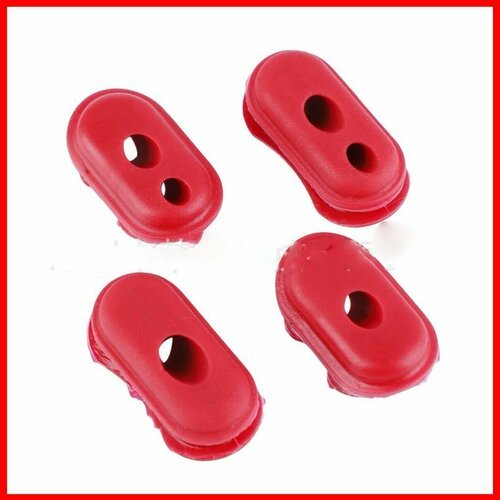 Резиновые заглушки красные на M365/M365PRO/M365 PRO2/1S/lite комплект 4 шт