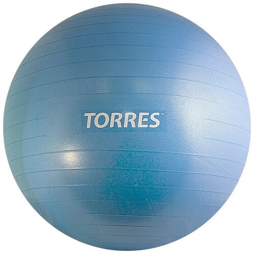 Фитбол TORRES Антивзрыв с насосом, голубой, 55 см
