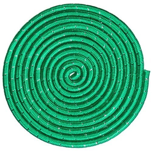 Скакалка для гимнастики Grace Dance 3 м, с люрексом, цвет зеленый