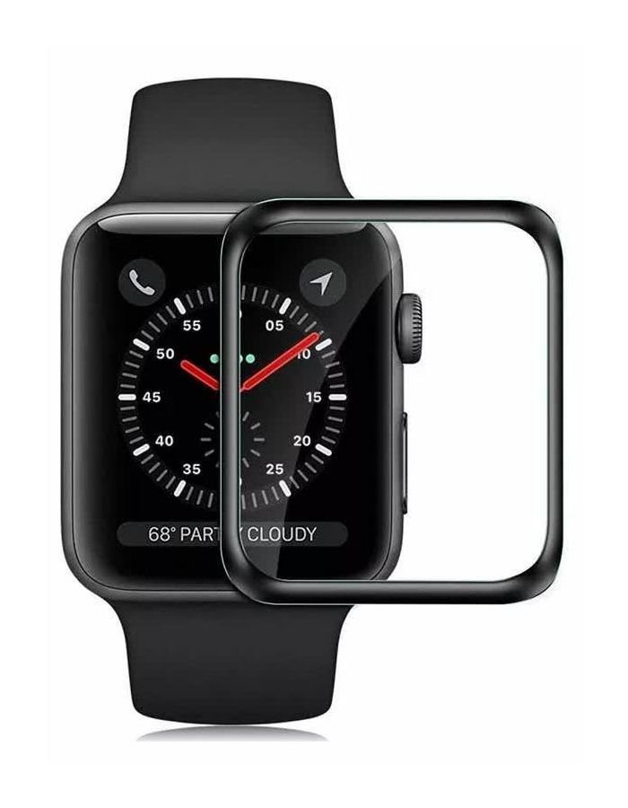 Стекло защитное Red Line Apple Watch (s4/s5) - 40 mm Full screen (3D) черный УТ000021855