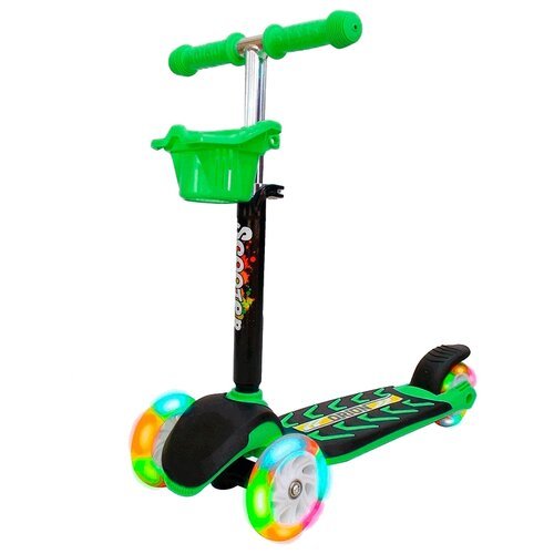 Детский городской самокат 3-колесный Orion Toys Midi , зеленый