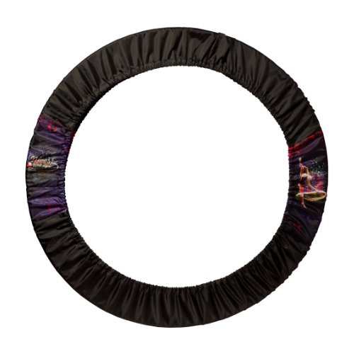 Чехол для гимнастического обруча размер S (до 75см) черный/фиолетовый