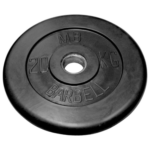 20 кг диск (блин) MB Barbell (черный) 50 мм