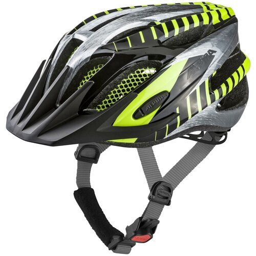 Шлем защитный ALPINA, Fb Jr. 2.0, 50, black-steelgrey-neon gloss
