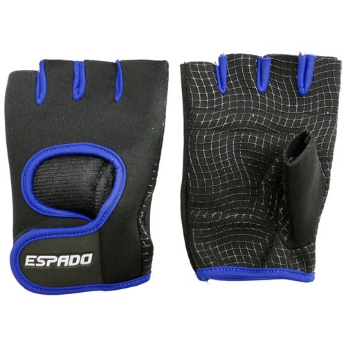 Перчатки для фитнеса Espado, ESD001, черно-синий, S, для занятий спортом