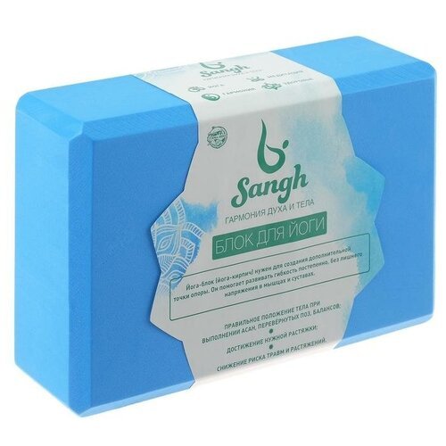 Блок для йоги Sangh 3551188 синий