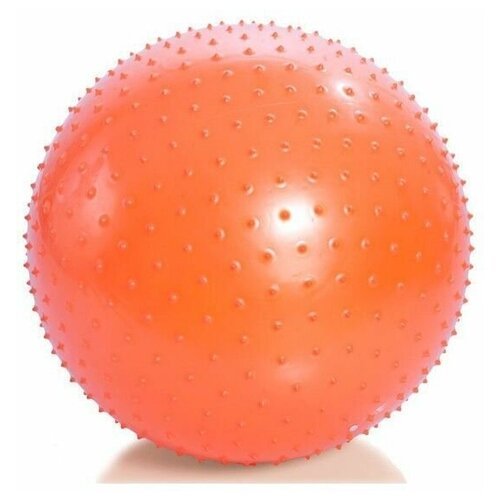 Большой мяч гимнастический фитбол для занятий лечебной физкультурой, массажный, мяч для взрослых, с насосом, мяч 75см. С иголочками, пупырчатый, оранжевый М-175