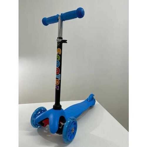 Самокат детский скутер мини от 1,5 лет, голубой