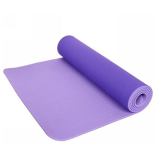 Коврик для йоги 6мм 61*183 см 'Гармония' 2х сторонний, фиолетовый/сиреневый