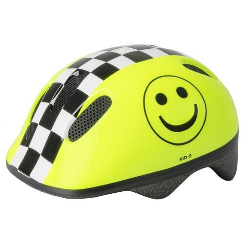 Шлем . детский/подростковый 5-730231 с сеточкой 6 отверстий 46-52см SMILE KID-XS черно-желтый M-WAVE