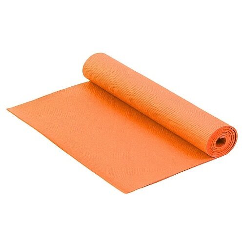 Коврик для фитнеса и йоги Larsen PVC оранжевый р173х61х0,4см