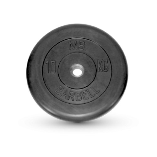 10 кг диск (блин) MB Barbell (черный) 26 мм.