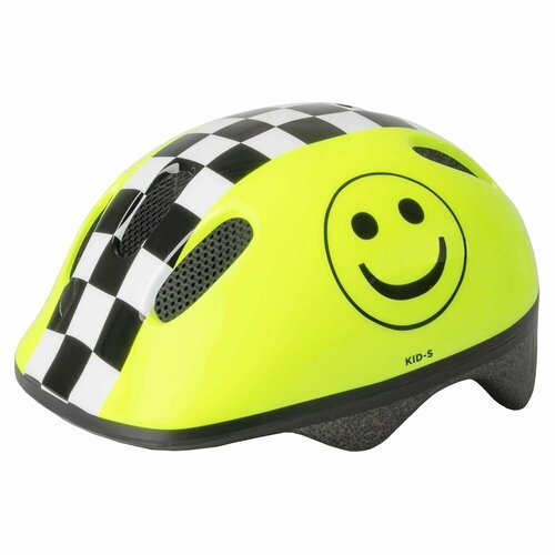Шлем M-WAVE 5-730231 с сеточкой 6отв. 46-52см SMILE KID-XS черно-желтый