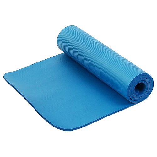 Коврик для йоги Larsen NBR, 183х61х1.5 см синий однотонный 1.2 кг 1.5 см