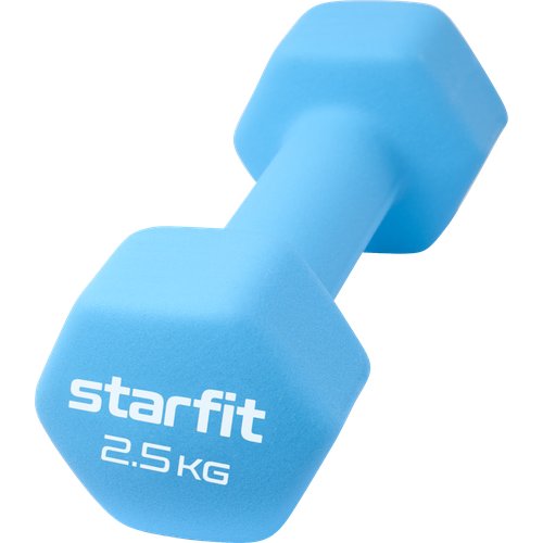 Гантель неопреновая Starfit Db-201 2,5 кг, синий пастель