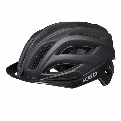 Шлем велосипедный взрослый мужской, женский, подростковый, защитный шоссейный велошлем KED Champion Visor Process Black Matt, для самоката, роликов и скейтборда, размер L (58-61)