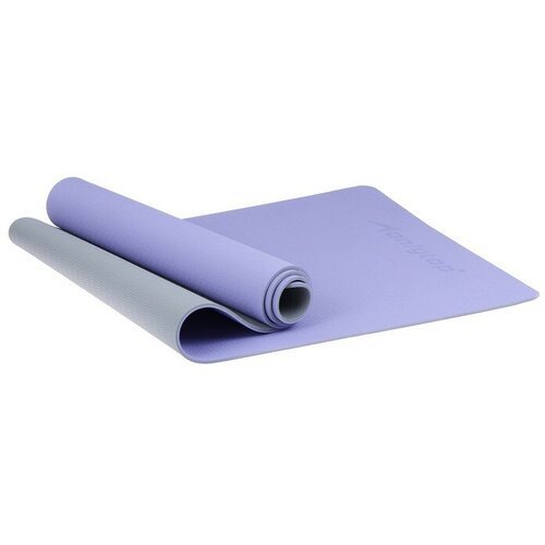 Коврик для фитнеса и йоги Onlytop 183 х 61 х 0,6 см, цвет серо-фиолетовый 9378648