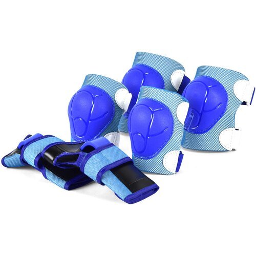 Комплект защиты для катания на роликах YD-0093, синий, р. L