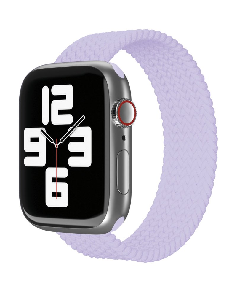 Ремешок нейлоновый плетёный VLP для Apple Watch 38/40/41, L/XL, 2шт, фиолетовый